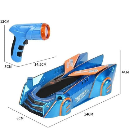 Voiture Télécommandée Anti-Gravité avec Laser – Roule sur les Murs et Plafonds, LED, Rechargeable