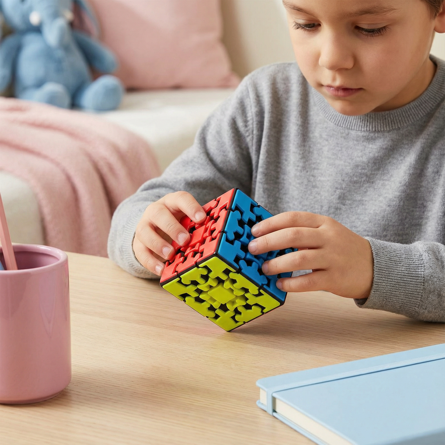 Cube Magique Mécanique 3x3x3 à Engrenages – Casse-Tête Logique