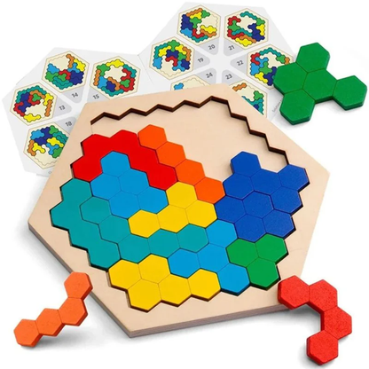 Tangram en bois - Puzzle éducatif Montessori