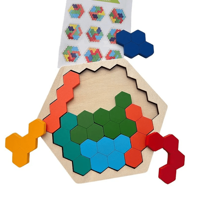 Tangram en bois - Puzzle éducatif Montessori
