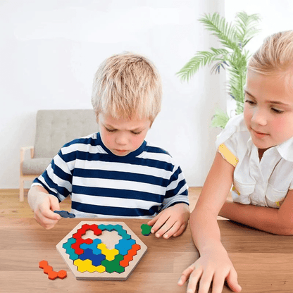 Tangram en bois - Puzzle éducatif Montessori