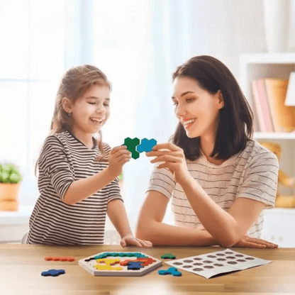Tangram en bois - Puzzle éducatif Montessori