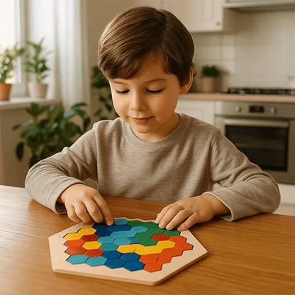 Tangram en bois - Puzzle éducatif Montessori