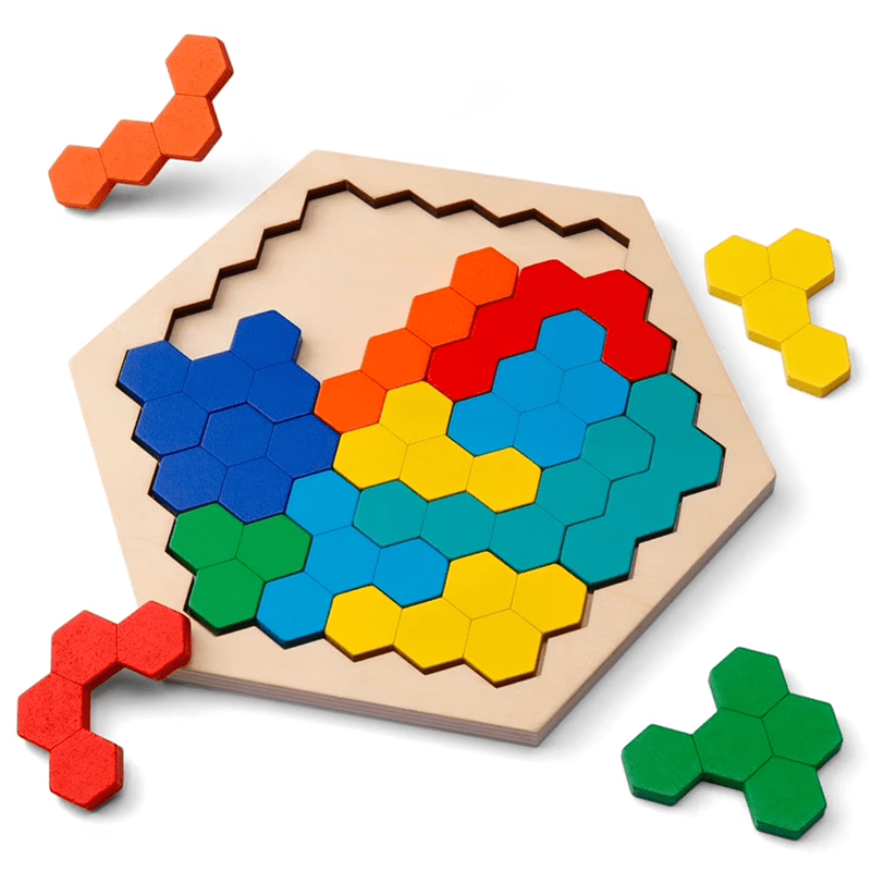 Tangram en bois - Puzzle éducatif Montessori