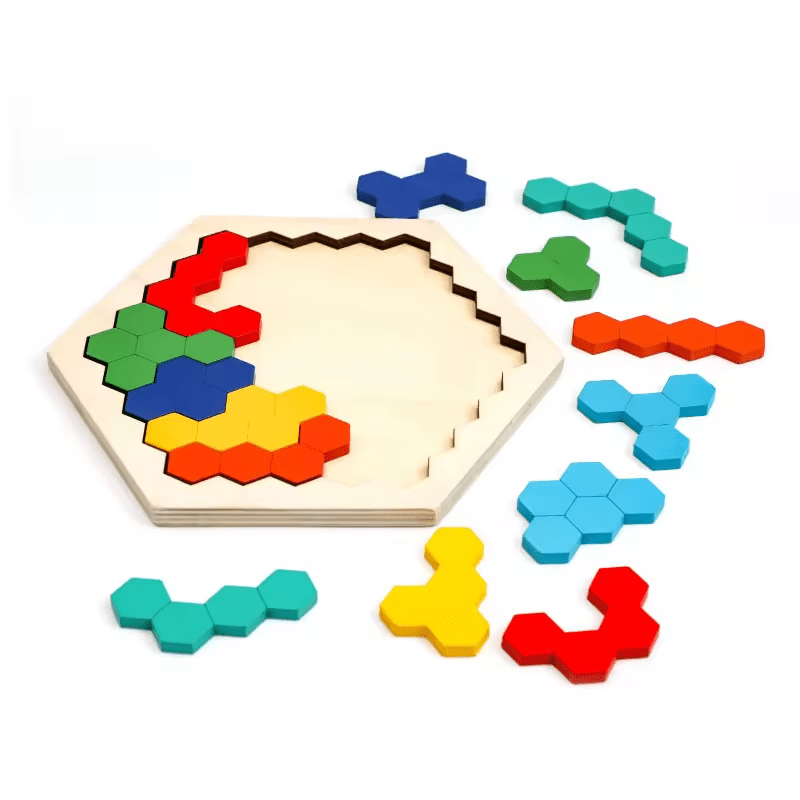Tangram en bois - Puzzle éducatif Montessori