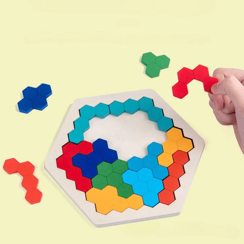 Tangram en bois - Puzzle éducatif Montessori