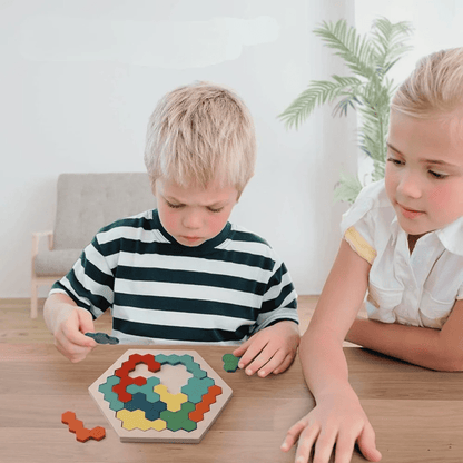 Tangram en bois - Puzzle éducatif Montessori