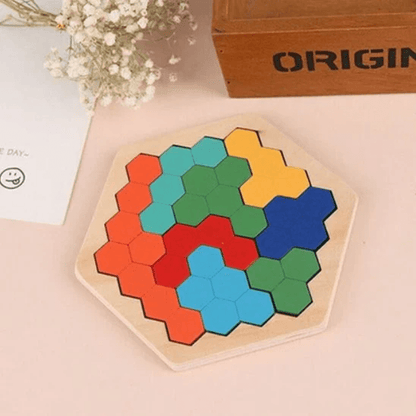 Tangram en bois - Puzzle éducatif Montessori