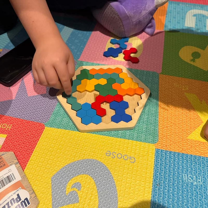 Tangram en bois - Puzzle éducatif Montessori