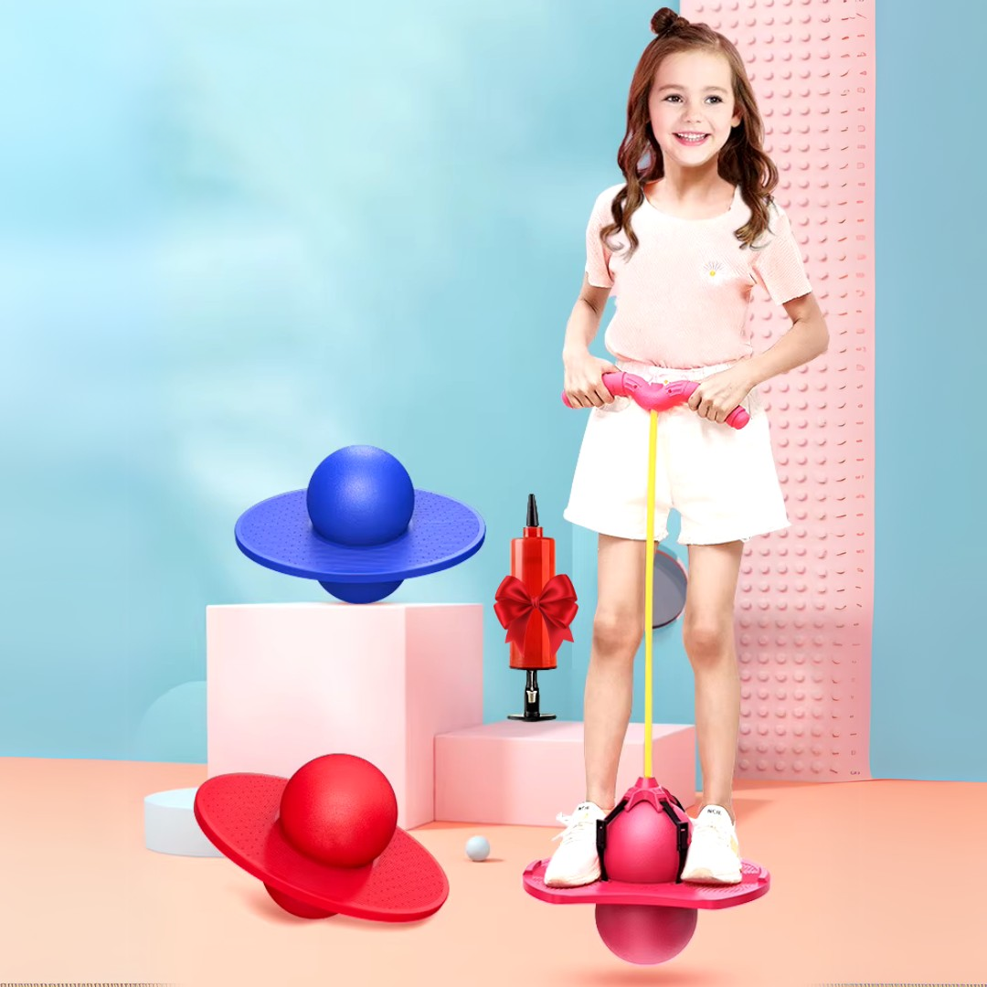 Ballon Sauteur Gonflable avec Poignées pour Enfants – Jusqu'à 100 kg