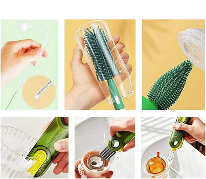 Brosse Nettoyante Biberon 4-en-1 – Kit de Nettoyage pour Biberons et Accessoires Bébé