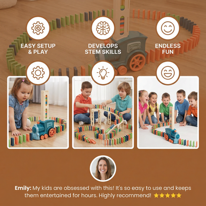 Train à Dominos Automatique – Créez des parcours magiques sans effort