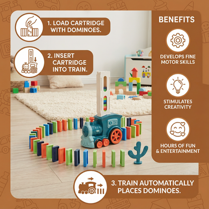 Train à Dominos Automatique – Créez des parcours magiques sans effort
