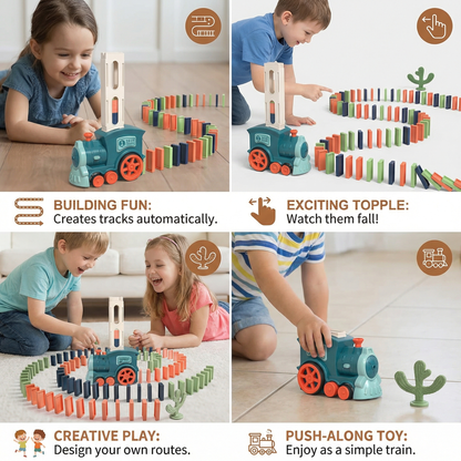 Train à Dominos Automatique – Créez des parcours magiques sans effort