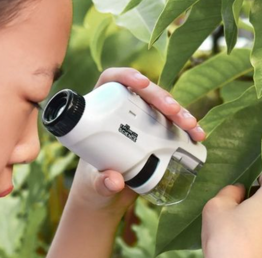 Microscope de poche pour enfants – Mini-microscope portable Montessori pour l'apprentissage et l'exploration des sciences, de la technologie, de l'ingénierie et des mathématiques (STEM)