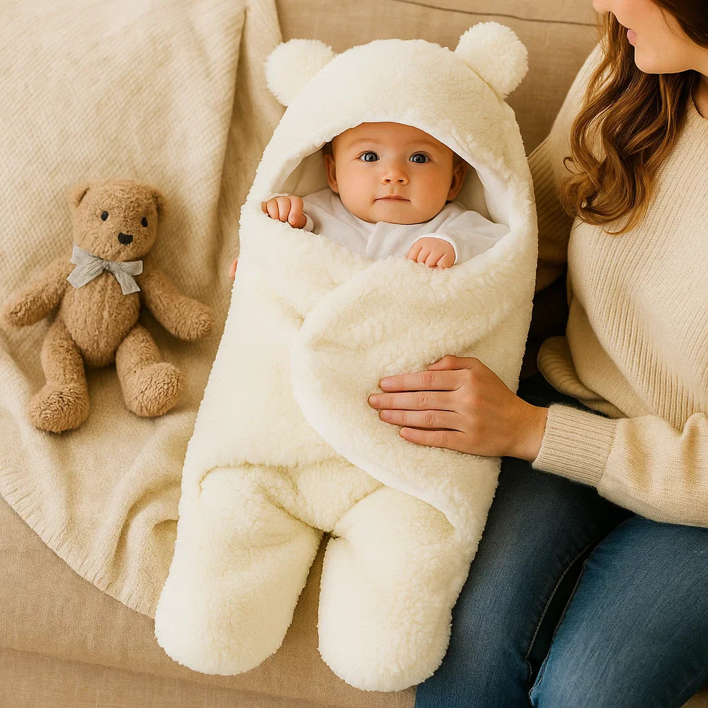 Ensemble Couverture et Pyjama Ours pour Bébé – Set Douillet pour Nouveau-Nés et Tout-Petits